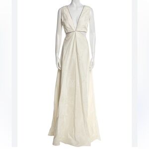Markarian Sleeveless Cut Out Dress NWT Size 6 bridal ivory